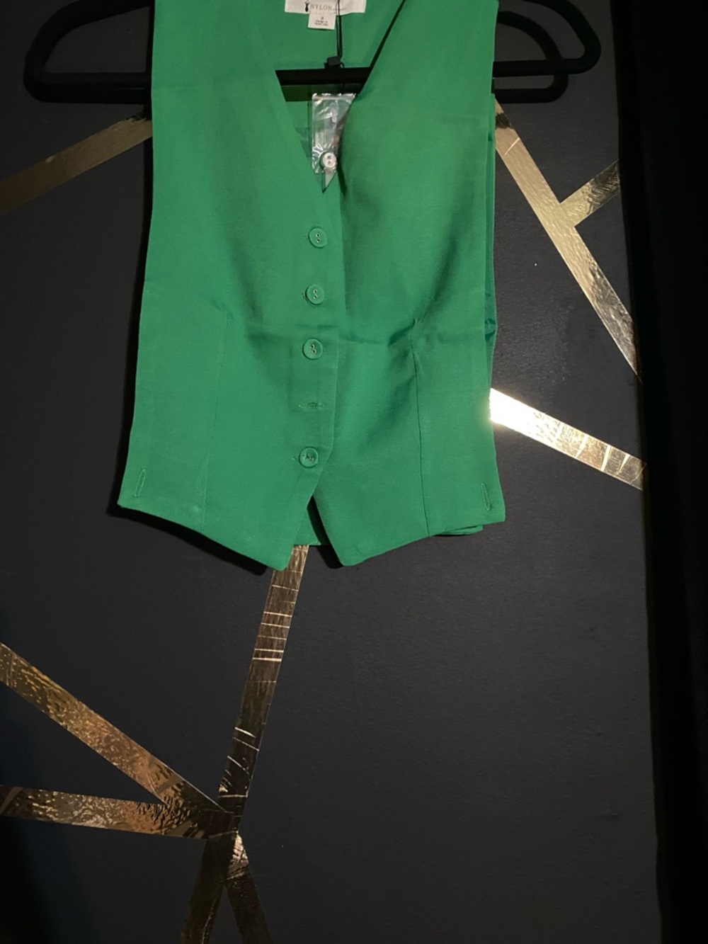 Women's Green Tailored Vest & Pants Set - Picture 4 of 6